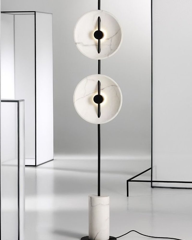 Saucer Marble Floor Lamp