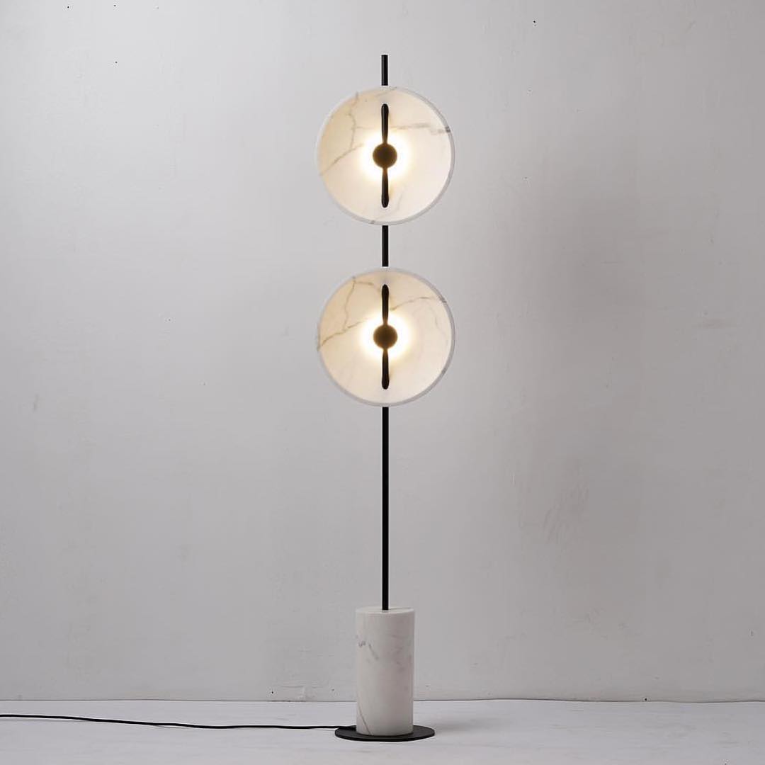 Saucer Marble Floor Lamp