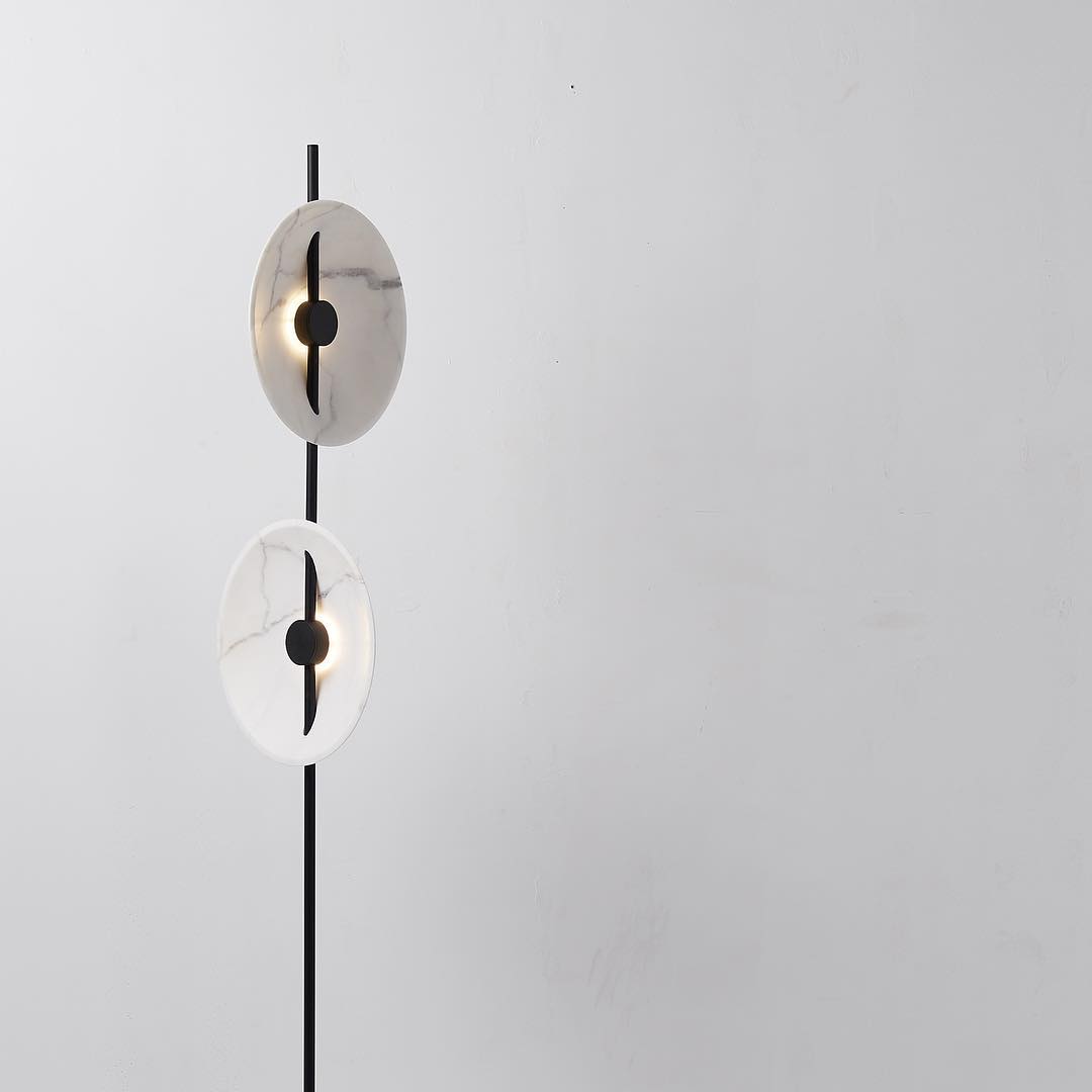 Saucer Marble Floor Lamp