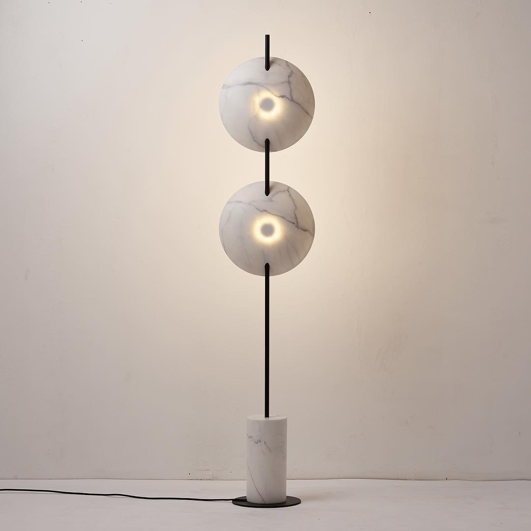 Saucer Marble Floor Lamp