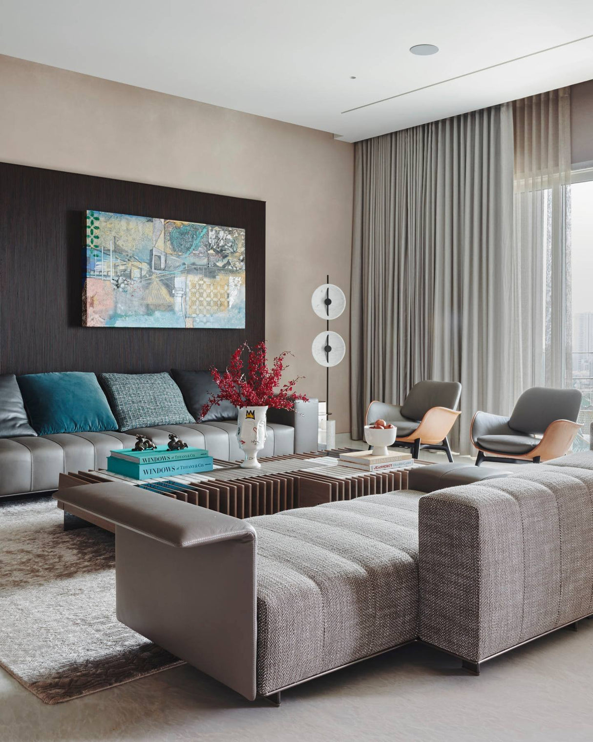 Saucer Marble Floor Lamp