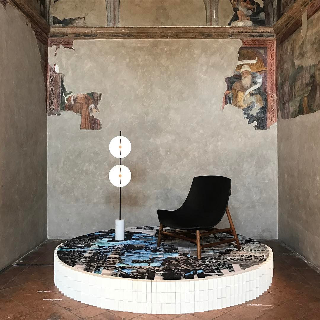 Saucer Marble Floor Lamp