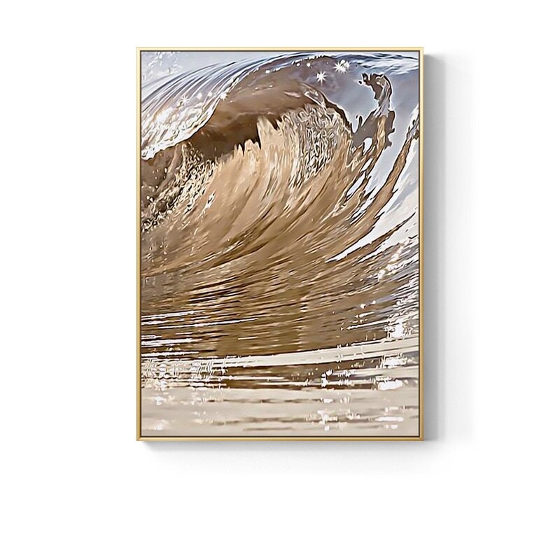Modern Nordic Abstract Art Golden Feather Poster Print Canvas for Home Wall Art Decoration