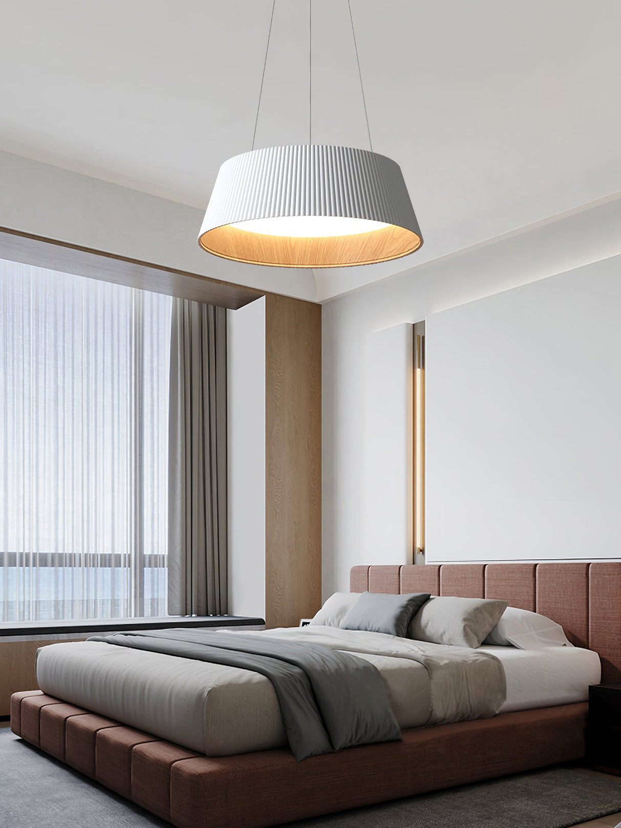 Modern Ribbed Pendant Light