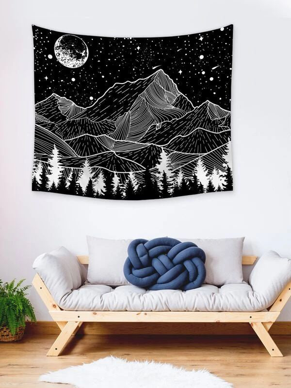 Mountain Print Tapestry