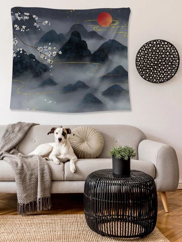 Mountain Print Tapestry