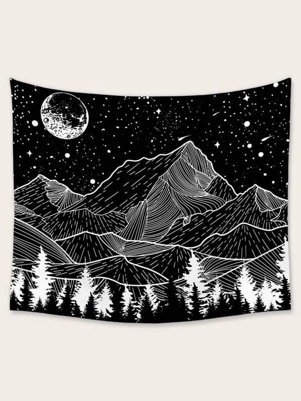 Mountain Print Tapestry