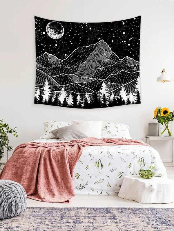 Mountain Print Tapestry