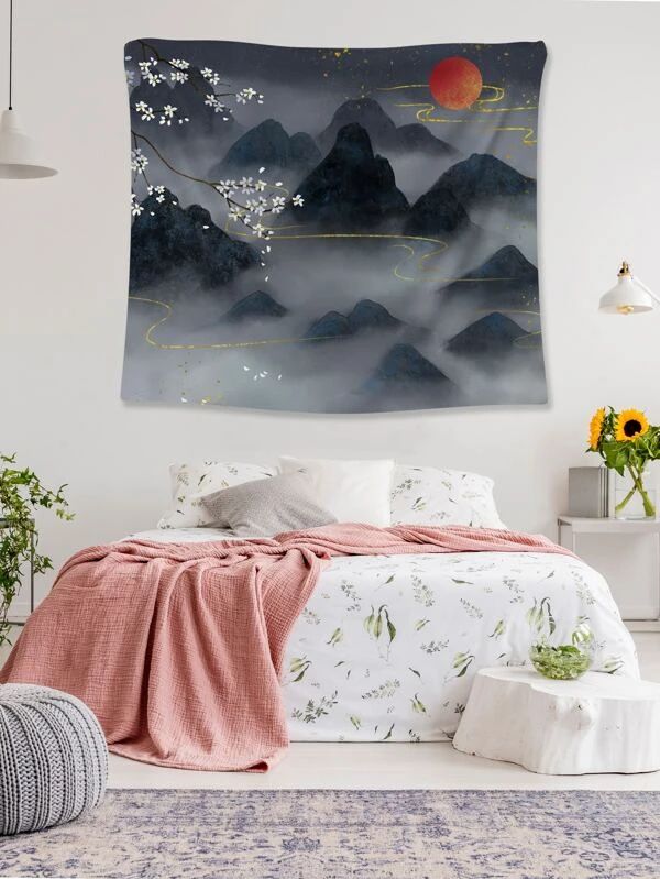 Mountain Print Tapestry