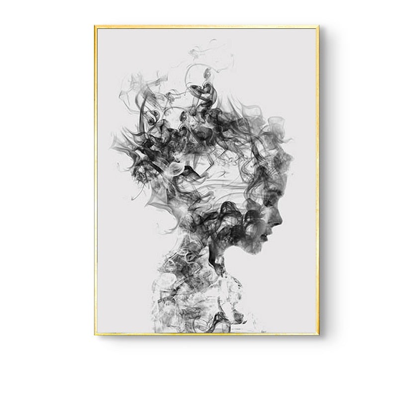 Nude with Golden Antlers Figurative Photographic Wall Art