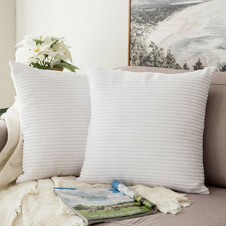 Cushion Covers Super-Soft Striped Velvet Corduroy Home Decorative Pillow Cover For Sofa 45x45cm Decorative Pillow Case