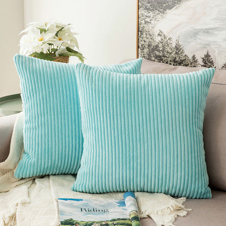 Cushion Covers Super-Soft Striped Velvet Corduroy Home Decorative Pillow Cover For Sofa 45x45cm Decorative Pillow Case