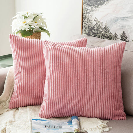 Cushion Covers Super-Soft Striped Velvet Corduroy Home Decorative Pillow Cover For Sofa 45x45cm Decorative Pillow Case