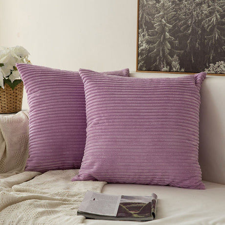 Cushion Covers Super-Soft Striped Velvet Corduroy Home Decorative Pillow Cover For Sofa 45x45cm Decorative Pillow Case