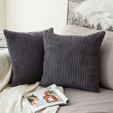 Cushion Covers Super-Soft Striped Velvet Corduroy Home Decorative Pillow Cover For Sofa 45x45cm Decorative Pillow Case