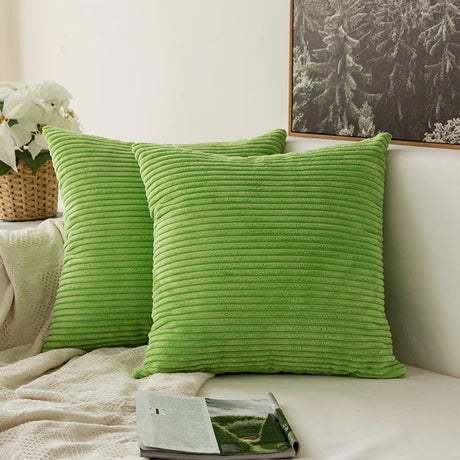 Cushion Covers Super-Soft Striped Velvet Corduroy Home Decorative Pillow Cover For Sofa 45x45cm Decorative Pillow Case