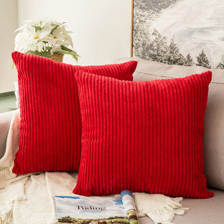 Cushion Covers Super-Soft Striped Velvet Corduroy Home Decorative Pillow Cover For Sofa 45x45cm Decorative Pillow Case