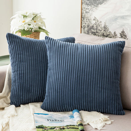 Cushion Covers Super-Soft Striped Velvet Corduroy Home Decorative Pillow Cover For Sofa 45x45cm Decorative Pillow Case