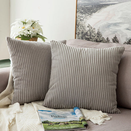 Cushion Covers Super-Soft Striped Velvet Corduroy Home Decorative Pillow Cover For Sofa 45x45cm Decorative Pillow Case