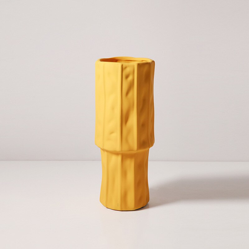 Nordic Style Art Ceramic Creative Hydroponic Vase Dried Flower Ornament Living Room Desktop Flower Decoration Homeware