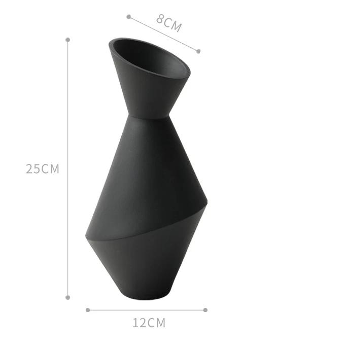 Ceramic Geometric Abstract Craft Vase for Living Room