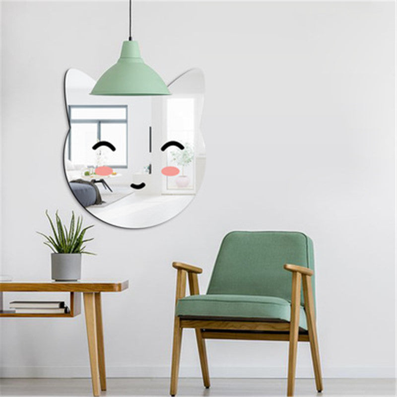 Acrylic Cat Mirror Wall Sticker