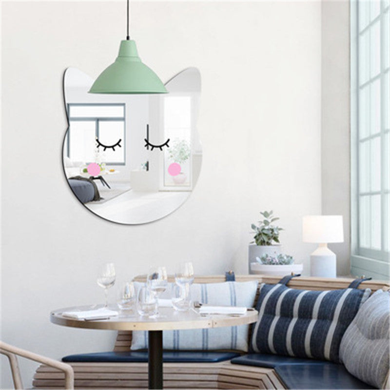 Acrylic Cat Mirror Wall Sticker