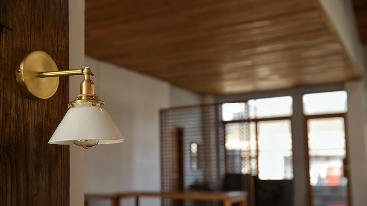 Alabaster White Shade Wall Light