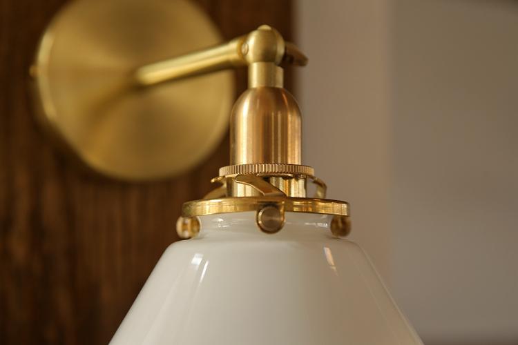 Alabaster White Shade Wall Light