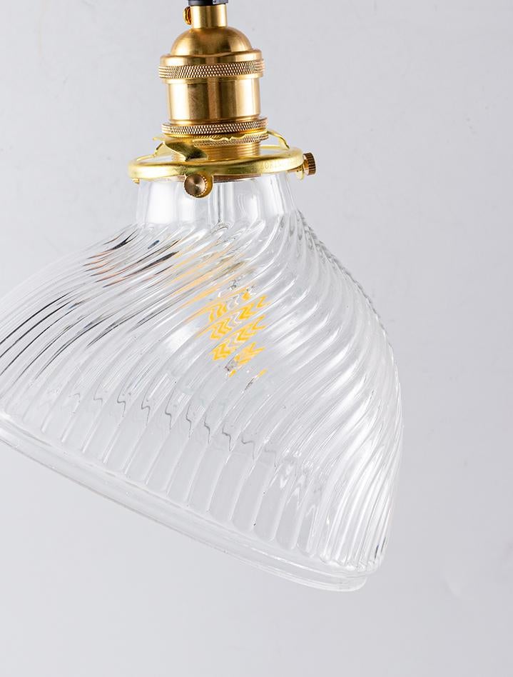Emerald Fluted Glass Pendant Light