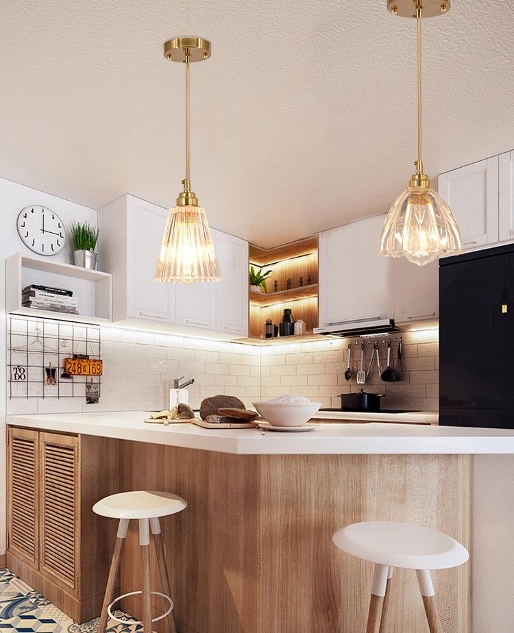 Betty Glass Mid Century Pendant Light