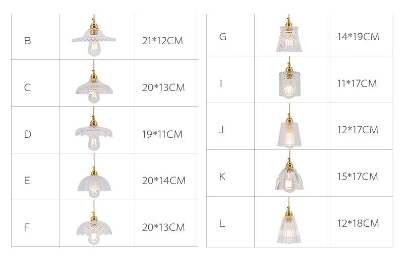 Betty Glass Mid Century Pendant Light