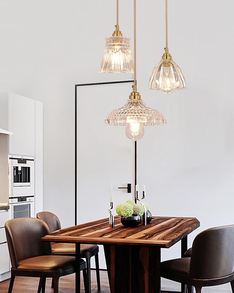 Betty Glass Mid Century Pendant Light