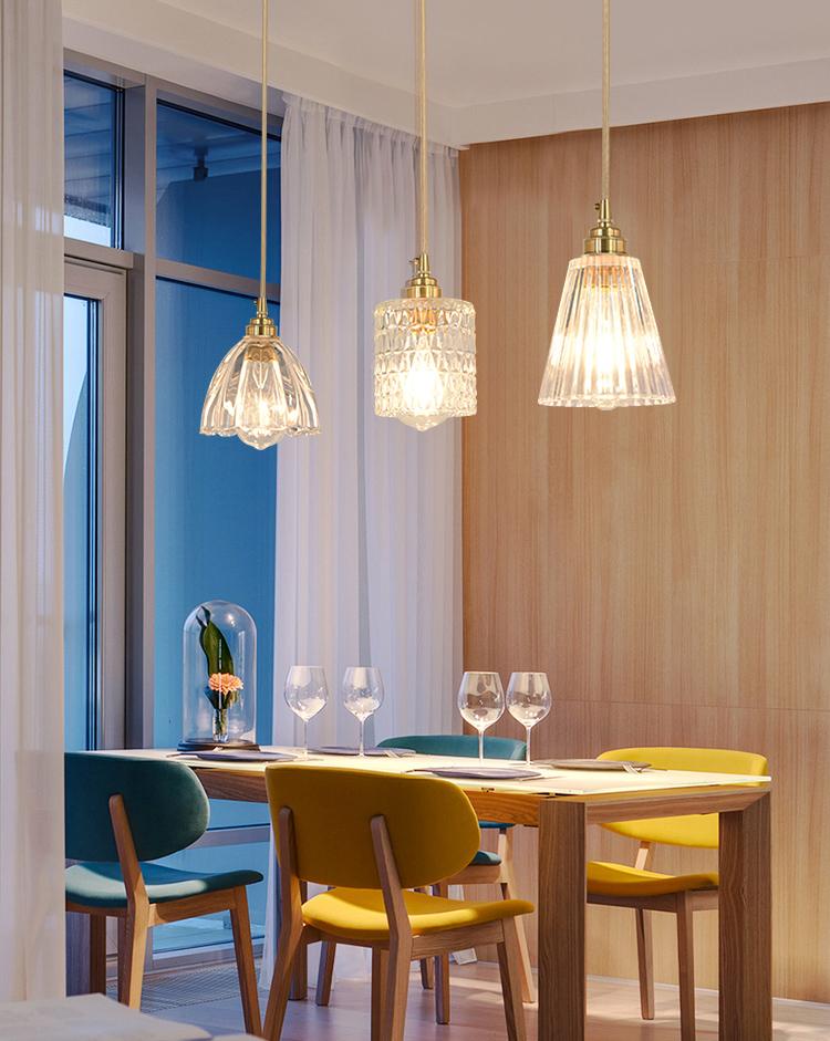 Betty Glass Mid Century Pendant Light