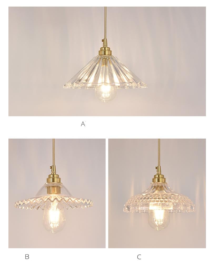 Betty Glass Mid Century Pendant Light