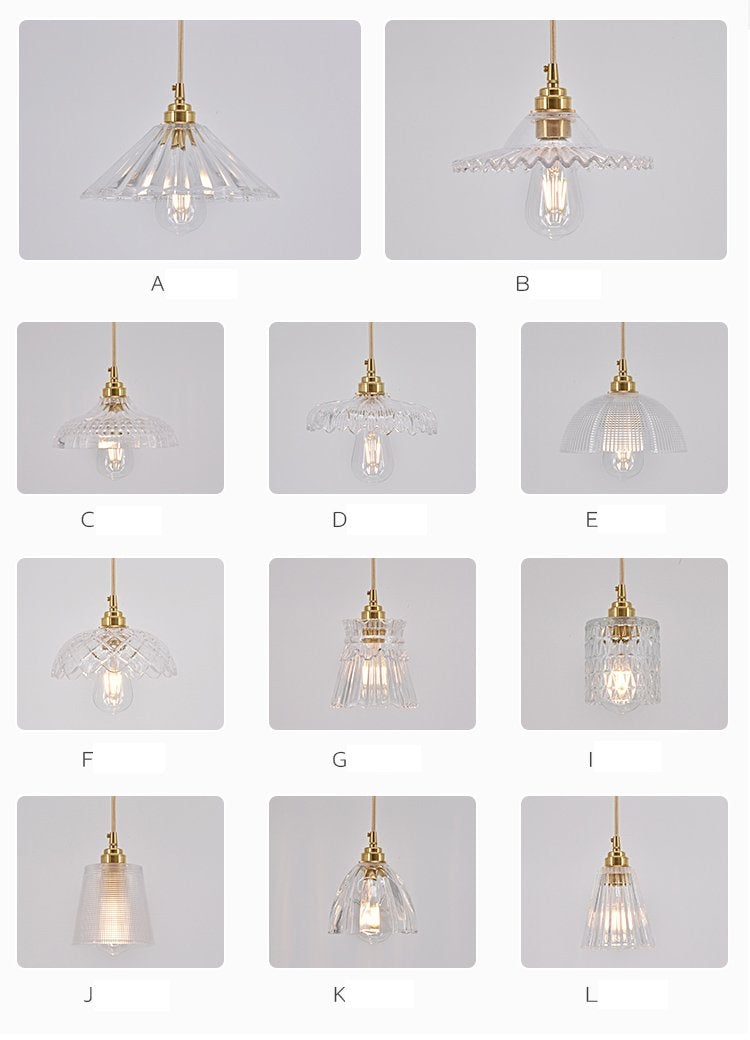 Betty Glass Mid Century Pendant Light