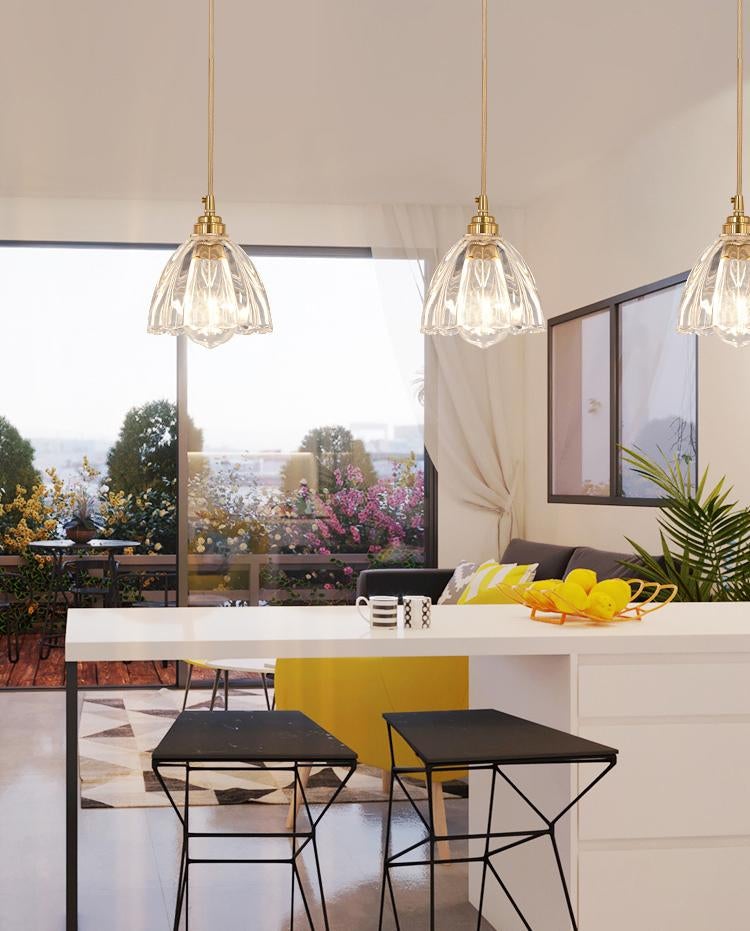 Betty Glass Mid Century Pendant Light