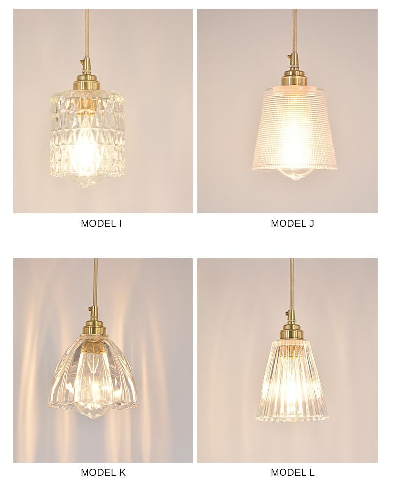 Betty Glass Mid Century Pendant Light