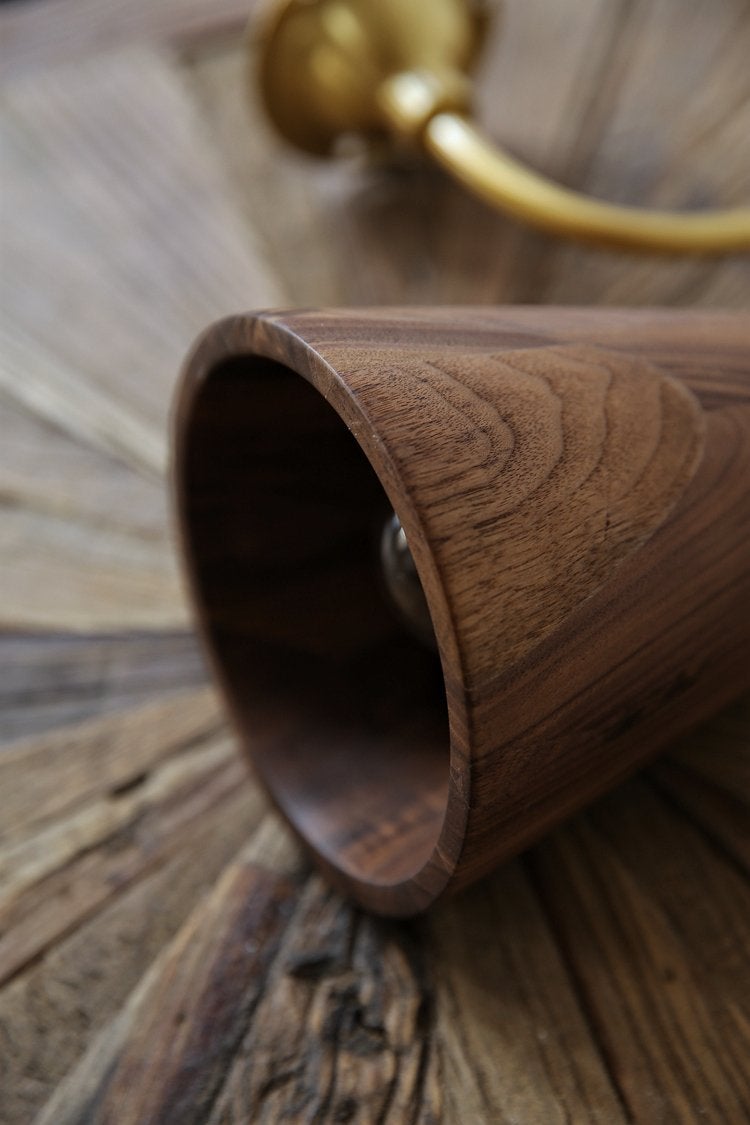 Oberon Wooden Shade Wall Light