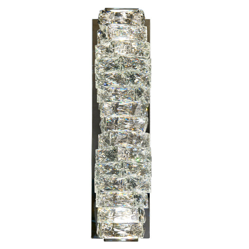 Crystal Cylinder Icy Wall Sconce