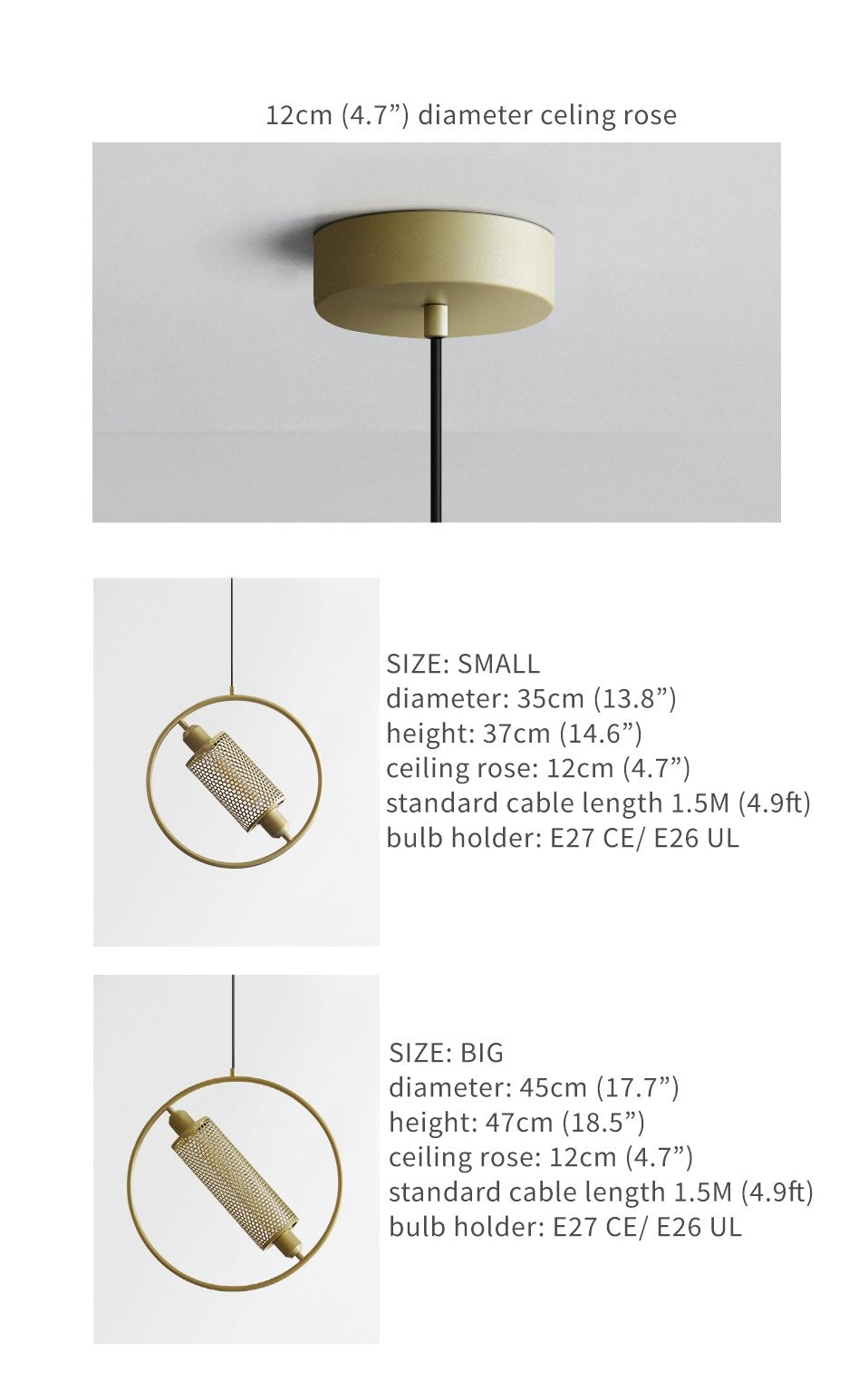 Chiswick Hoop Minimalist Pendant Light