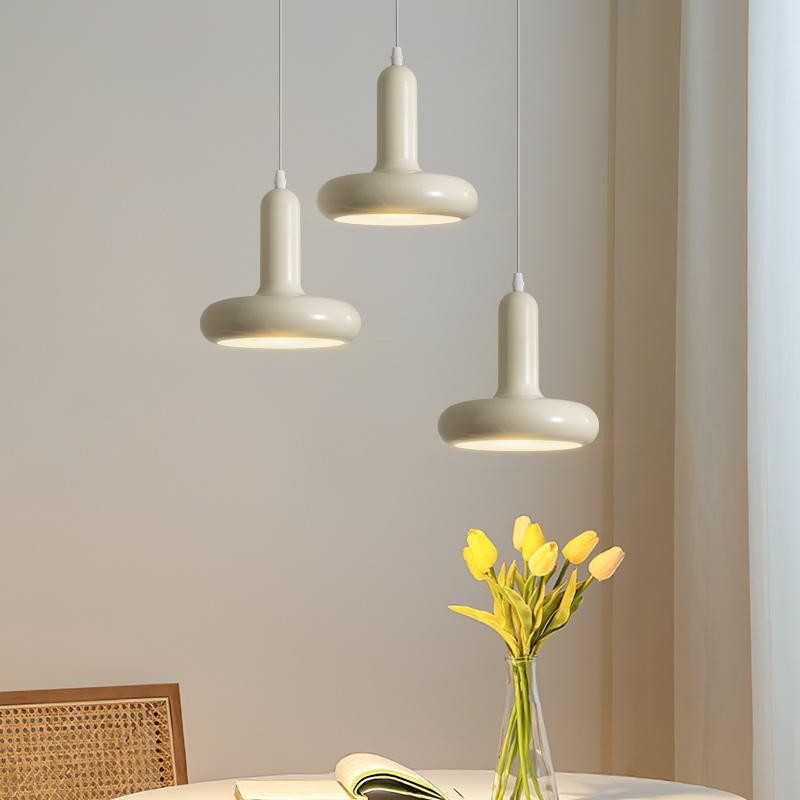 Cream Rocker Arm Pendant Lamp