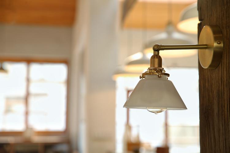Alabaster White Shade Wall Light