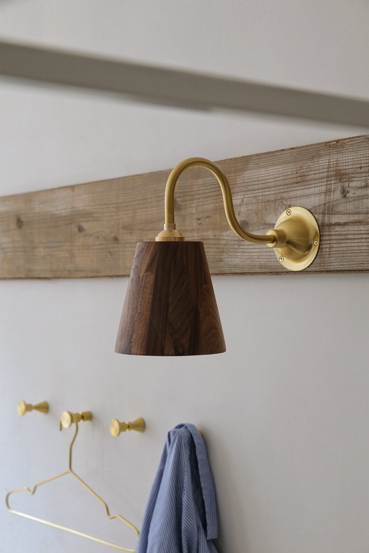 Oberon Wooden Shade Wall Light