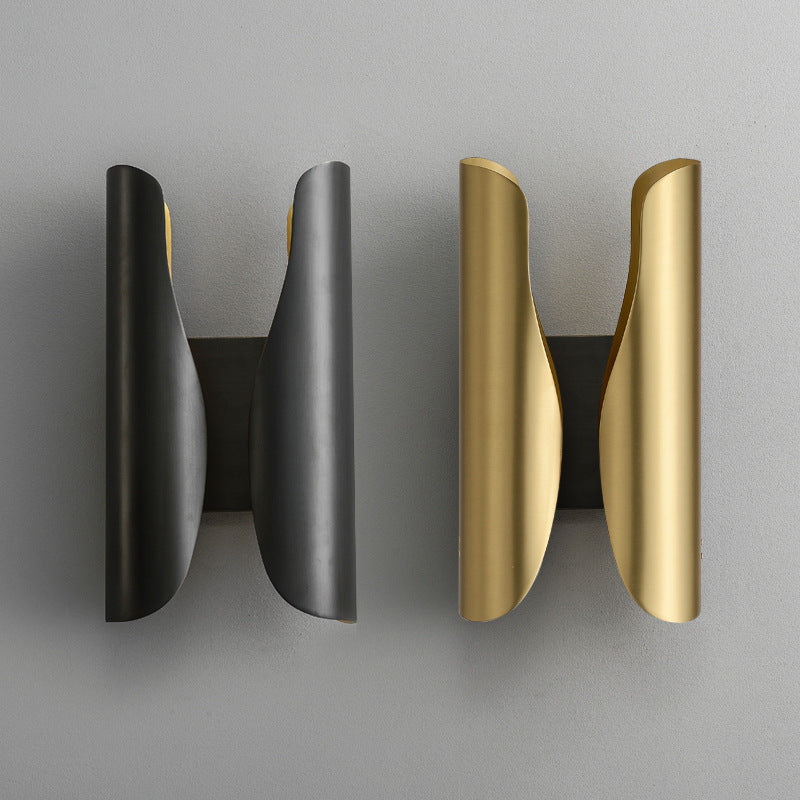 H-shaped Gold Wall Lamp