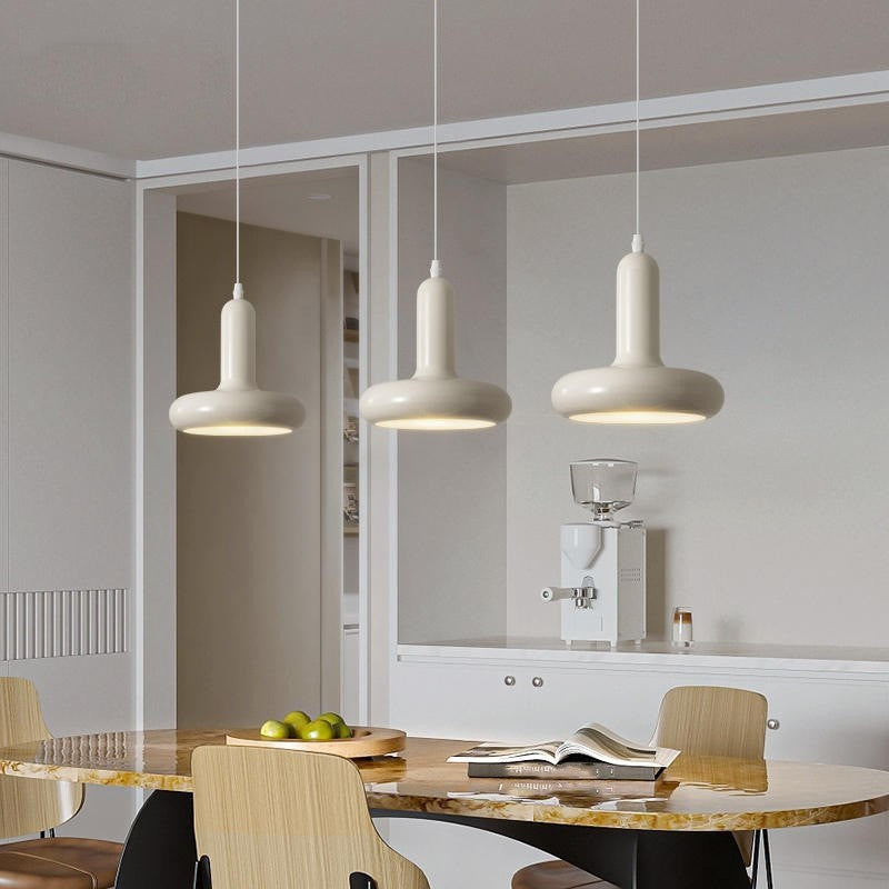 Cream Rocker Arm Pendant Lamp