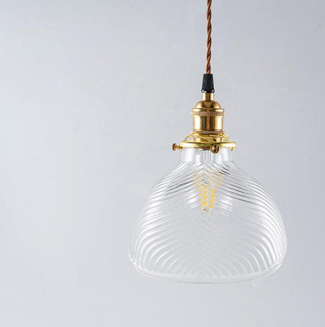 Emerald Fluted Glass Pendant Light