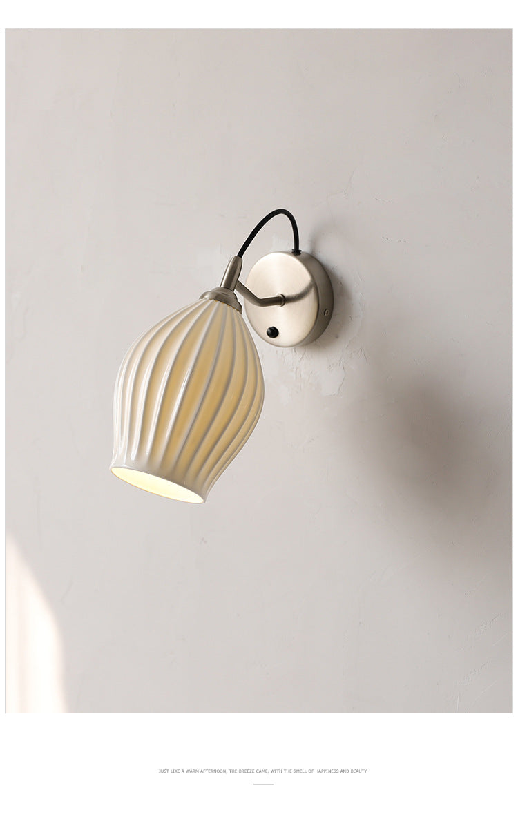 Ceramic Rose Wall Sconce