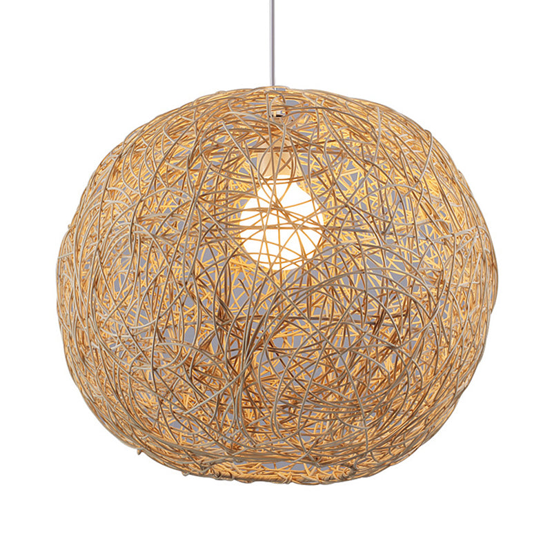 Feblilac Rattan Woven Pendant Light