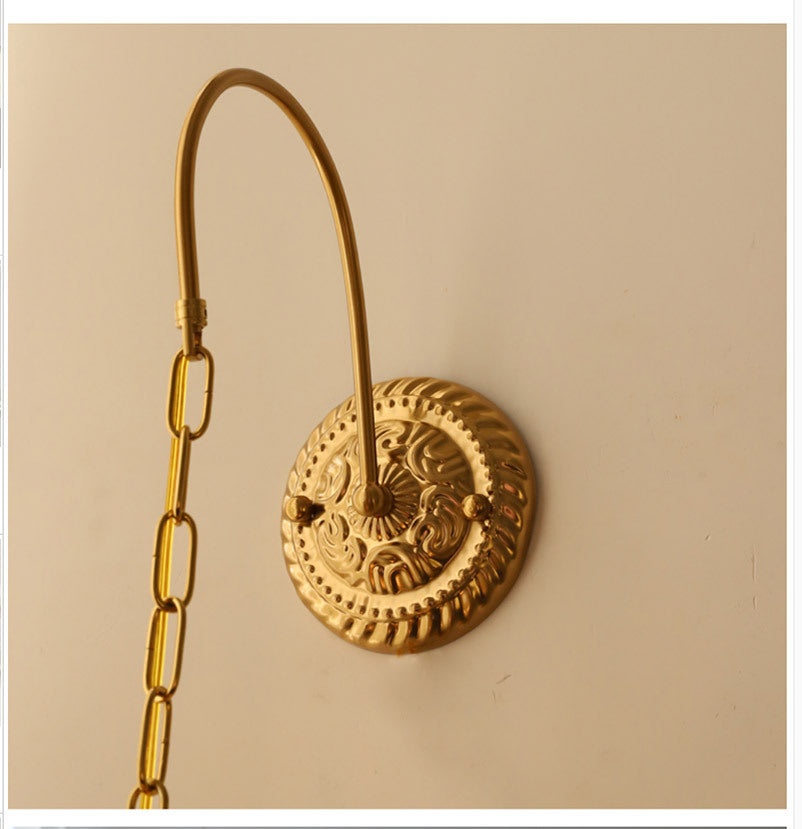 French Crown Crystal Wall Lamp